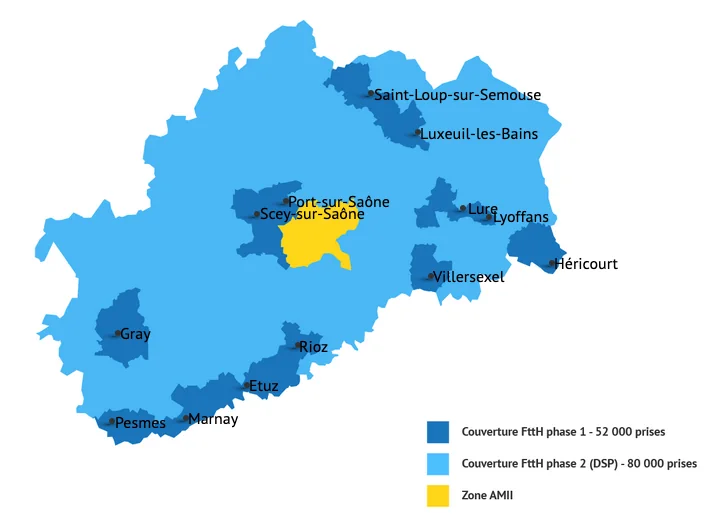 Atelier thématique sur l'intelligence artificielle - RIOZ Carte de couverture FttH en Haute-Saône
